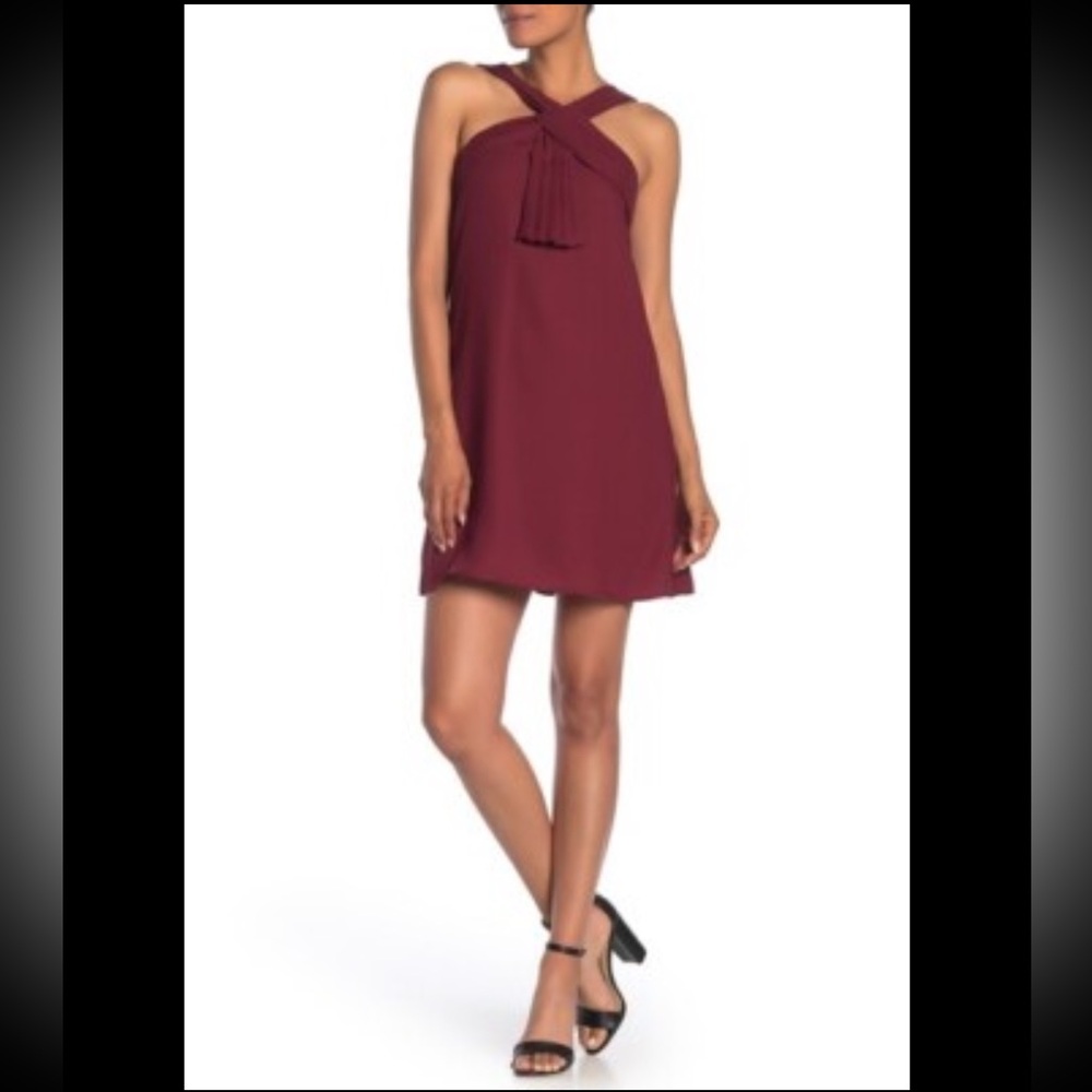 CeCe burgundy shift dress - 4